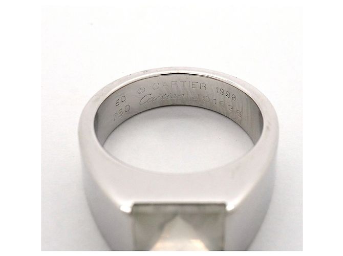 Cartier Tank Ring aus 18K Weißgold mit Mondstein - Ansicht 4