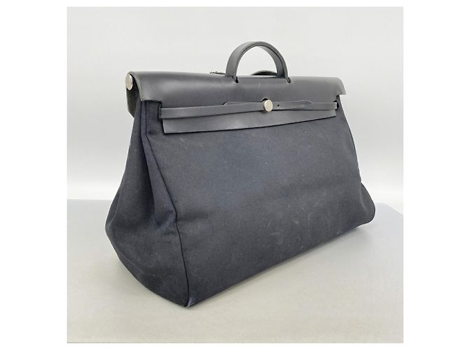 Hermès Borsa Hermes Herbag GM Toile Officier Nero - vista 2