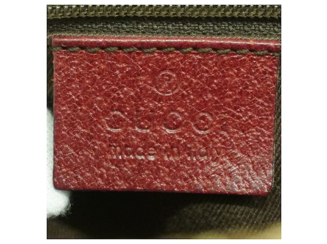 Bolsa Gucci em Bege e Bordeaux - vista 5