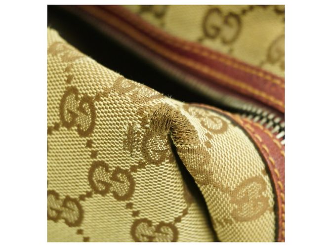 Bolsa Gucci em Bege e Bordeaux - vista 6