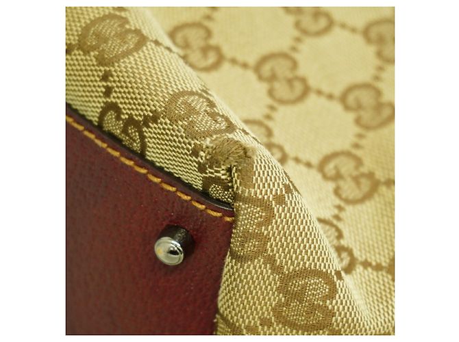 Bolsa Gucci em Bege e Bordeaux - vista 7