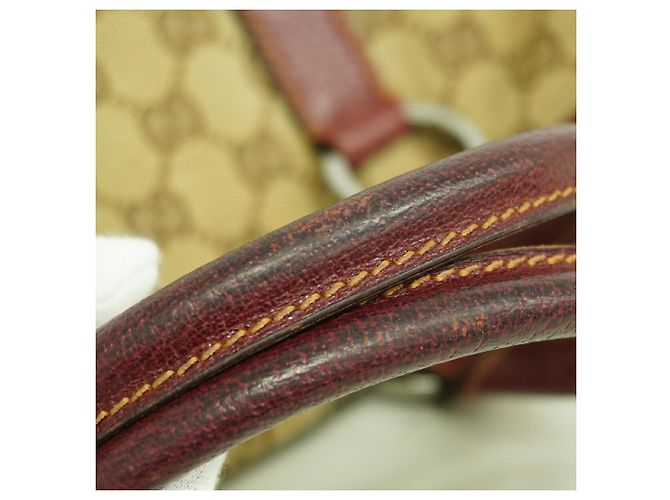 Bolsa Gucci em Bege e Bordeaux - vista 8