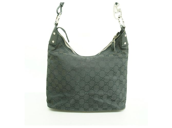 Borsa a mano Gucci in tela nera Nero - vista 10