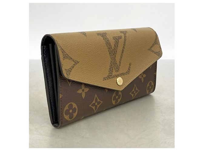 Louis Vuitton Monogram Giant Reverse Portefeuille Sarah Long Wallet Marrone - vista 2