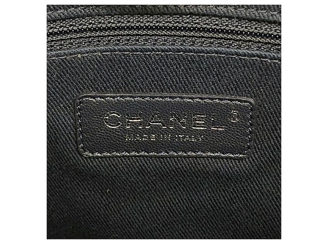 Chanel Deauville Raffia Chain Tote Bag Roh Marineblau - Ansicht 5