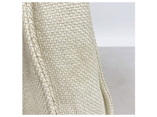 Chanel Deauville Raffia Chain Tote Bag Roh Marineblau - Ansicht 7
