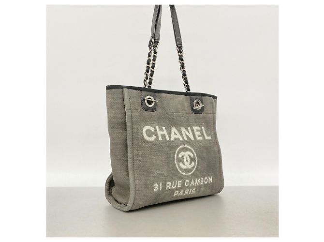 Chanel Deauville Chain Tote Bag Braun - Ansicht 2
