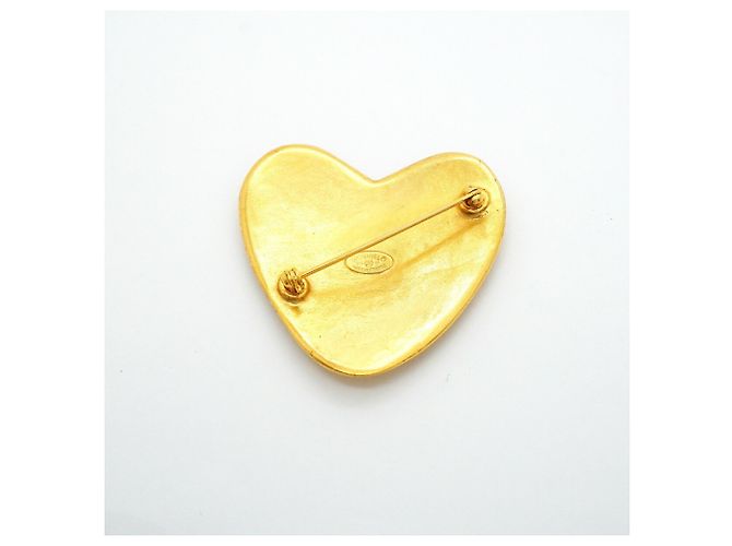 Chanel Brosche mit Herzmotiv vergoldet Golden - Ansicht 5