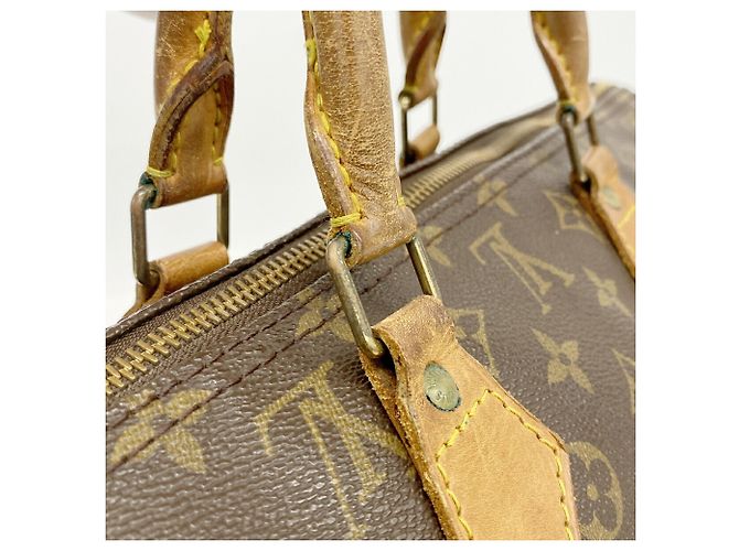 Bolso de mano Louis Vuitton Monogram Speedy 40 Castaño - vista 11