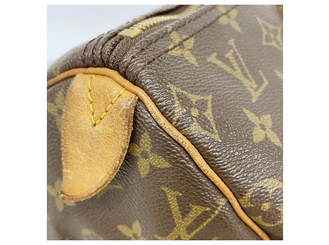 Bolso de mano Louis Vuitton Monogram Speedy 40 Castaño - vista 13