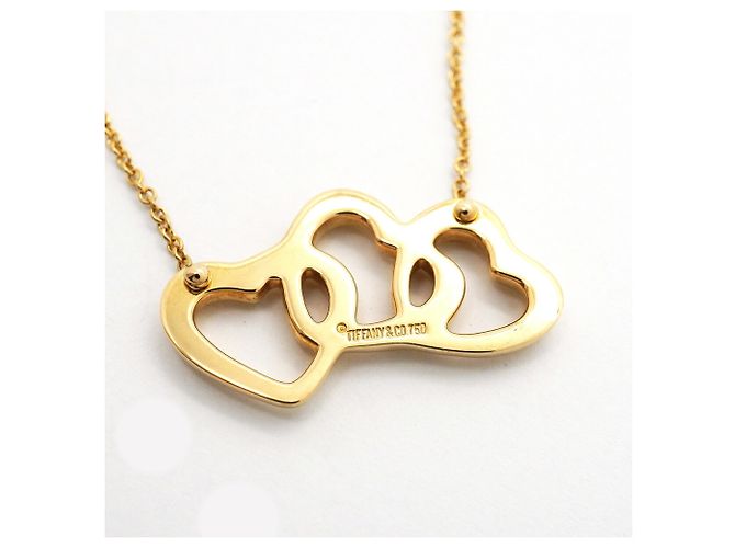 Autre Marque Collana Triple Heart di Tiffany & Co. in oro giallo 18K - vista 6