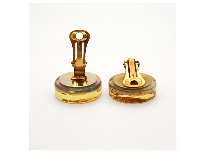 Pendientes de clip Chanel chapados en oro Dorado - vista 3