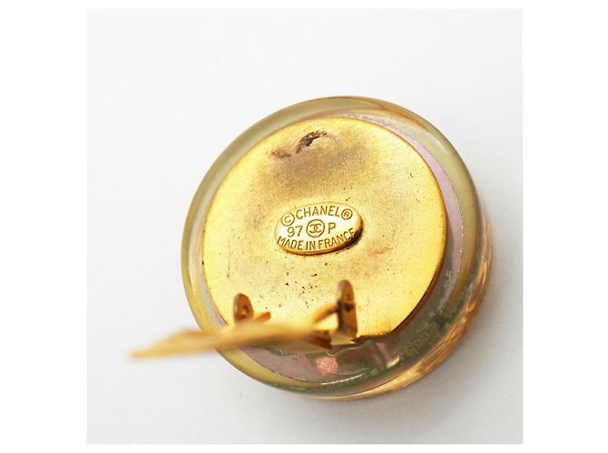 Pendientes de clip Chanel chapados en oro Dorado - vista 4