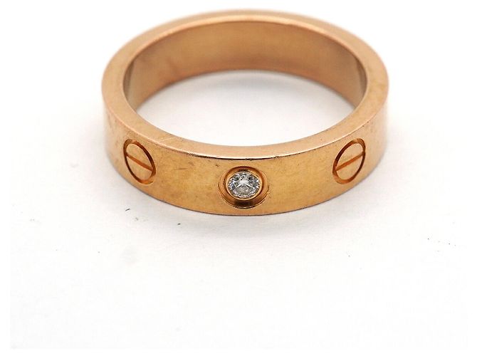 Anello Mini Love Cartier in oro rosa - vista 3