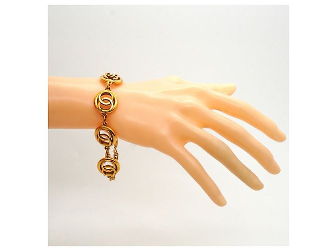 Bracciale con ciondoli placcato oro Chanel D'oro - vista 6