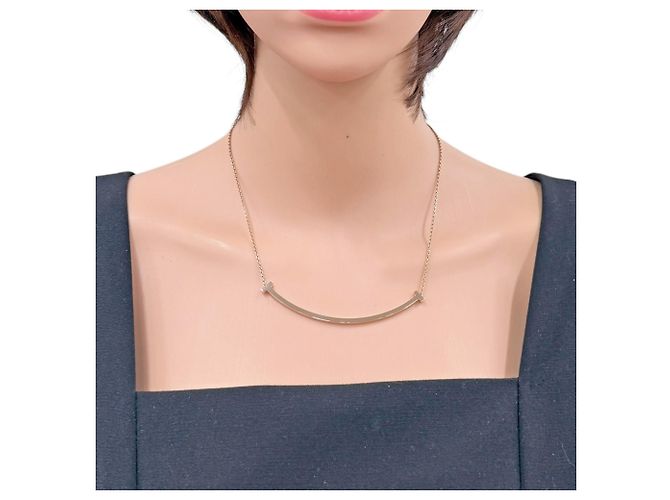 Autre Marque Collana Tiffany T Smile Extra Large in oro rosa 18K D'oro - vista 2