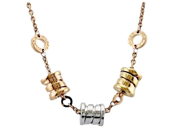 Bulgari Colar Bvlgari B-Zero1 Element Prata Dourado - vista 3