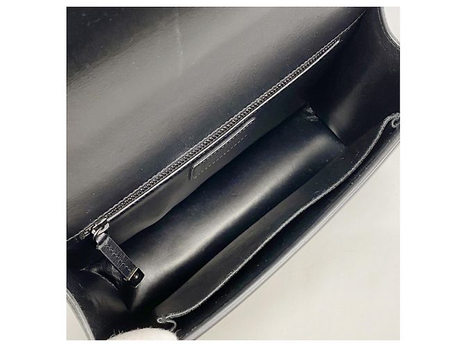 Borsa a tracolla Christian Dior Caro in pelle nera Nero - vista 4