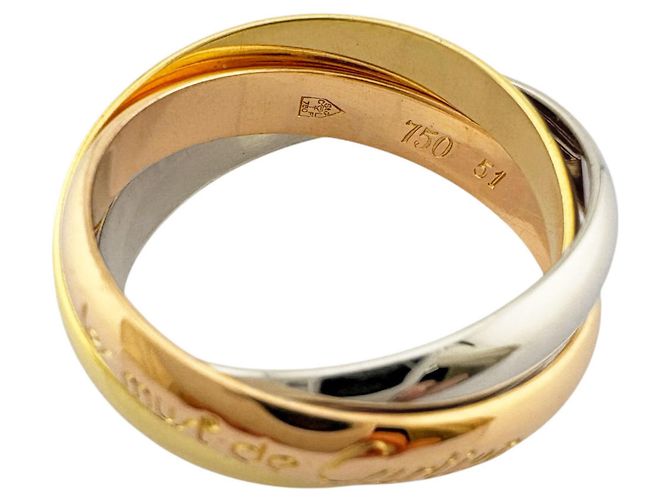 Cartier Trinity Ring aus Gelbgold Silber Golden - Ansicht 5