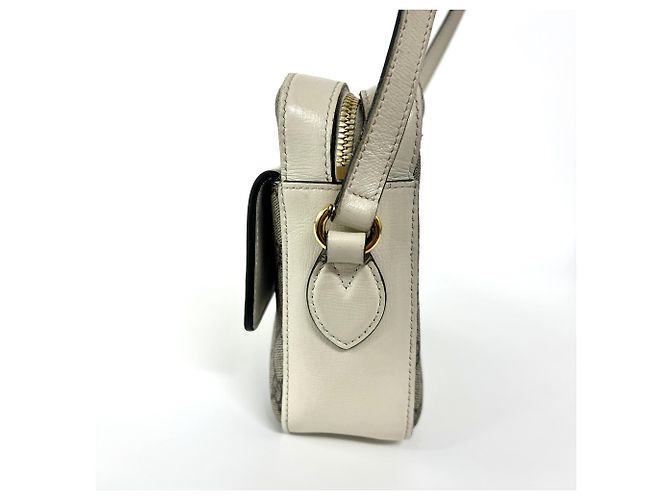 Gucci Horsebit 1955 Flap Pocket Camera GG Coated Canvas and Leather Small Beige - vista 4