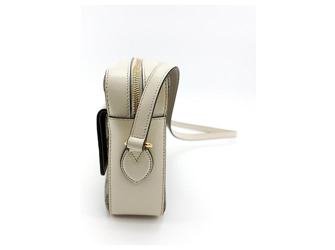 Gucci Horsebit 1955 Flap Pocket Camera GG Coated Canvas and Leather Small Beige - vista 3