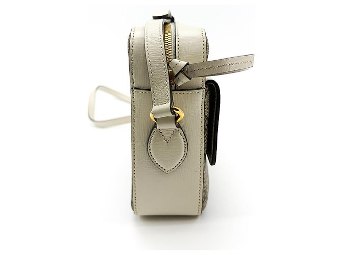 Gucci Horsebit 1955 Flap Pocket Camera GG Coated Canvas and Leather Small Beige - vista 4
