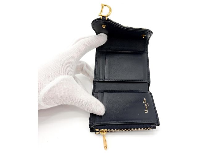 Christian Dior Saddle Flap Oblique Canvas Mini Azul marino - vista 5