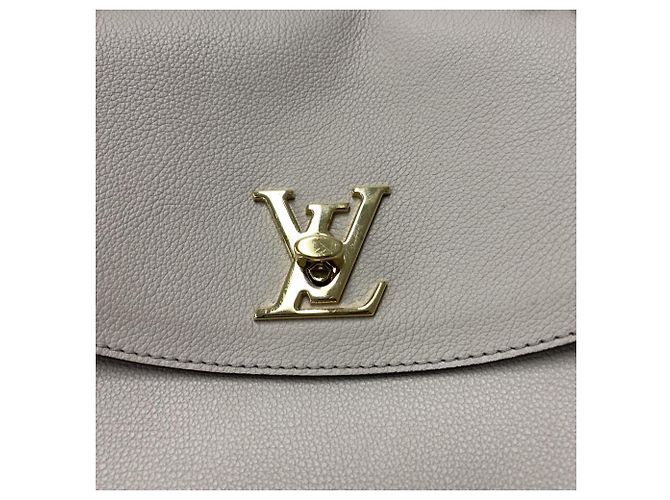 Louis Vuitton Lockme Ever Leather MM Beige - vue 7