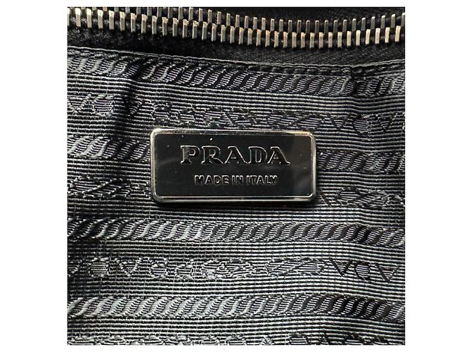Borsa a mano Prada nera in nylon e pelle Nero - vista 12