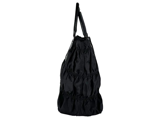Borsa a mano Prada nera in nylon e pelle Nero - vista 2