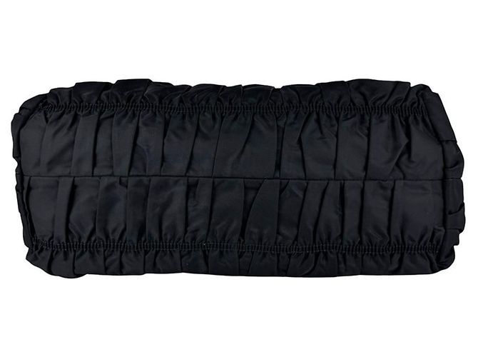 Borsa a mano Prada nera in nylon e pelle Nero - vista 4