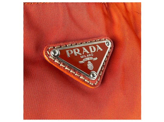 Prada Orange Nylon Shoulder Bag - view 11