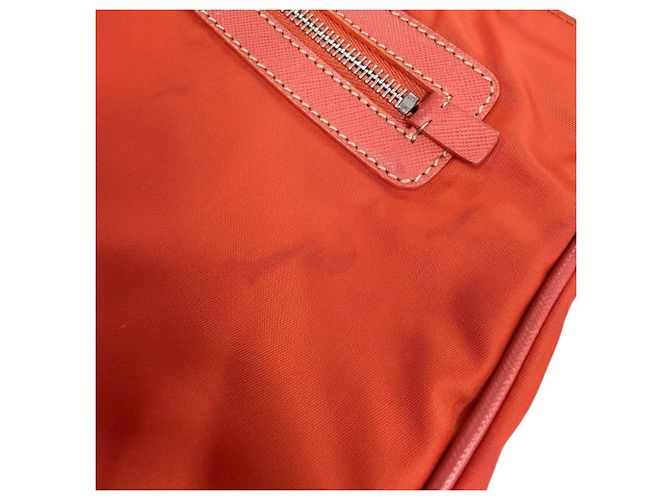 Prada Orange Nylon Shoulder Bag - view 14