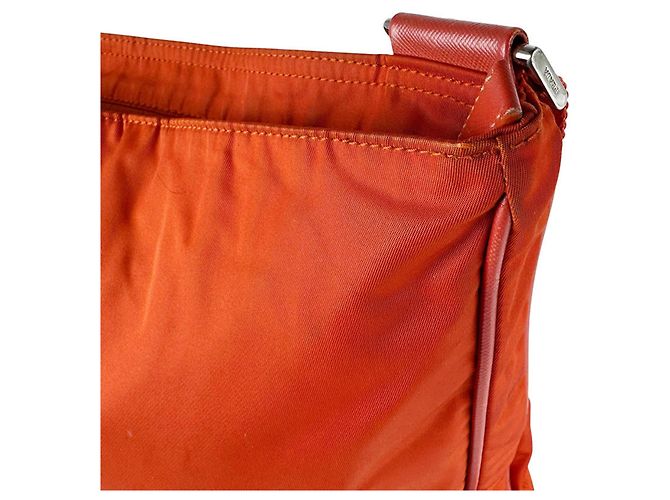 Prada Orange Nylon Shoulder Bag - view 6