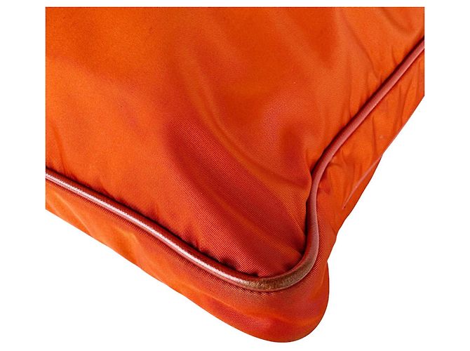 Prada Orange Nylon Shoulder Bag - view 8