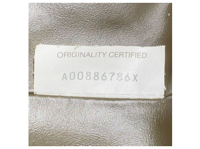 Borsa a mano in pelle Mini Wallace Intrecciato Bottega Veneta Cachi - vista 12