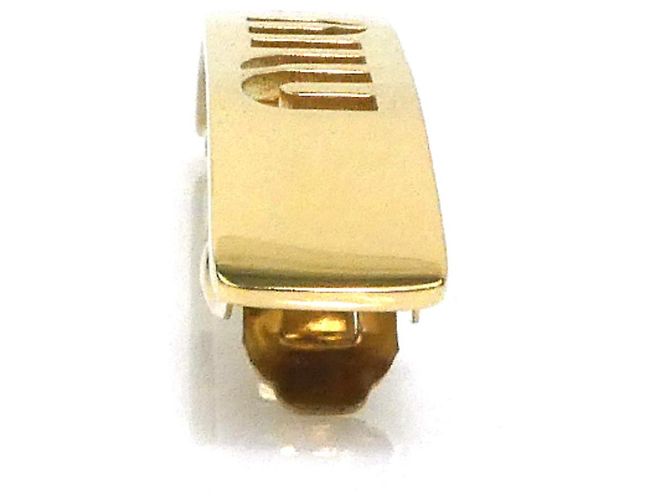 Fermi capelli Miu Miu in metallo dorato D'oro - vista 3