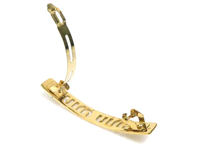 Fermi capelli Miu Miu in metallo dorato D'oro - vista 6