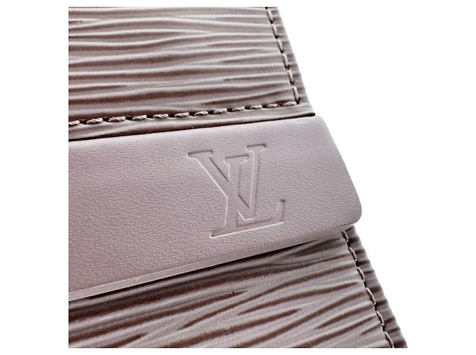 Louis Vuitton Schultertasche aus Epi-Leder Lila - Ansicht 11