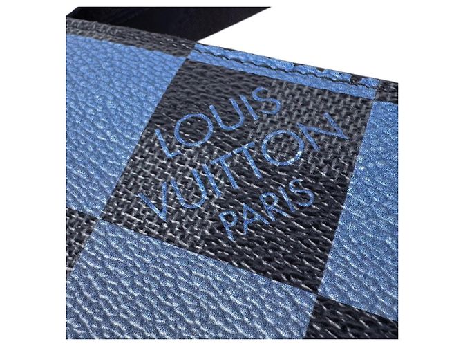 Sac à épaule Louis Vuitton Damier Graphite Giant Alpha Noir Bleu Damier ebène - vue 12