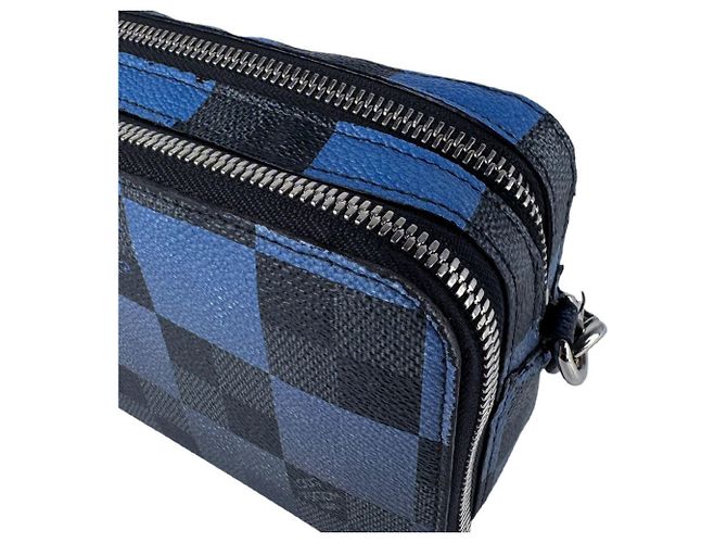 Sac à épaule Louis Vuitton Damier Graphite Giant Alpha Noir Bleu Damier ebène - vue 6