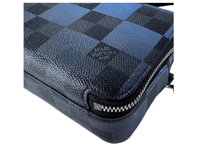 Sac à épaule Louis Vuitton Damier Graphite Giant Alpha Noir Bleu Damier ebène - vue 8