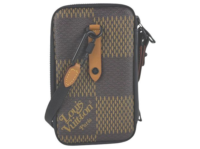 Sac à épaule Louis Vuitton en toile Damier Ebene Damier ebène - vue 3