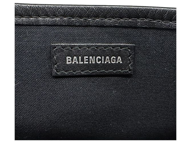 Everyday Balenciaga Canvas Handtasche mit Beutel Schwarz Weiß Gelb - Ansicht 6