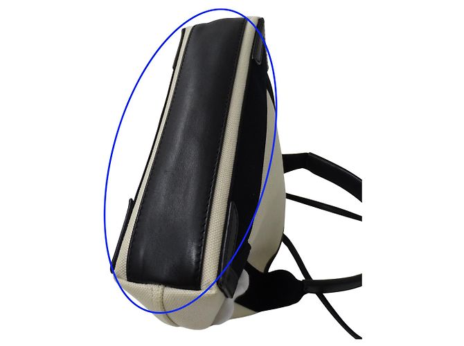 Everyday Balenciaga Canvas Handtasche mit Beutel Schwarz Weiß Gelb - Ansicht 9