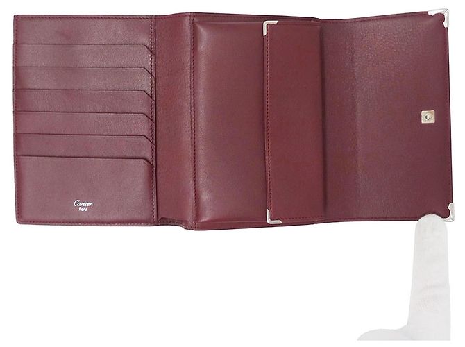 Cartera Trifold Cartier de piel negra Negro - vista 7