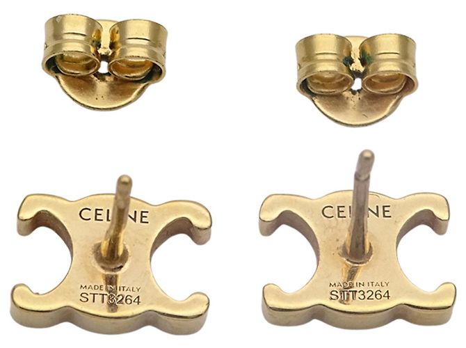Céline Brincos Celine Triomphe Design Gold Dourado - vista 3
