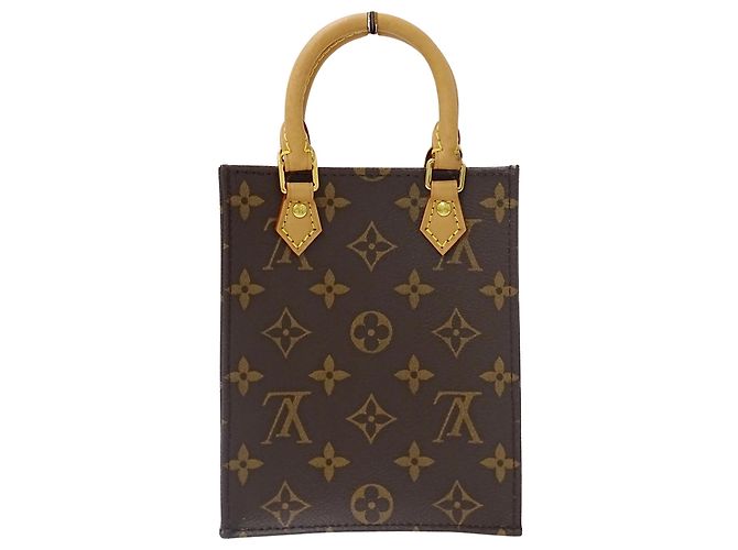 Bolso Louis Vuitton Petite Sac Plat Monogram Castaño - vista 2
