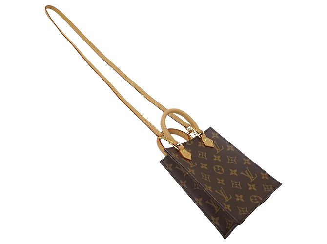 Bolso Louis Vuitton Petite Sac Plat Monogram Castaño - vista 4