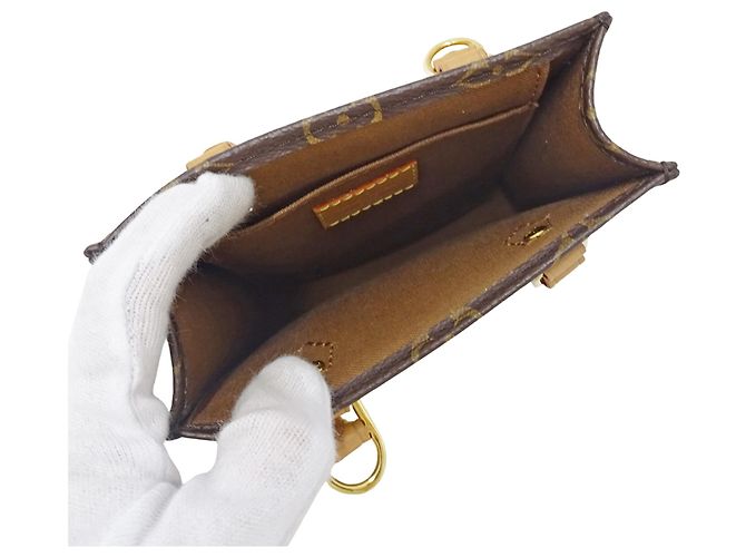 Bolso Louis Vuitton Petite Sac Plat Monogram Castaño - vista 5